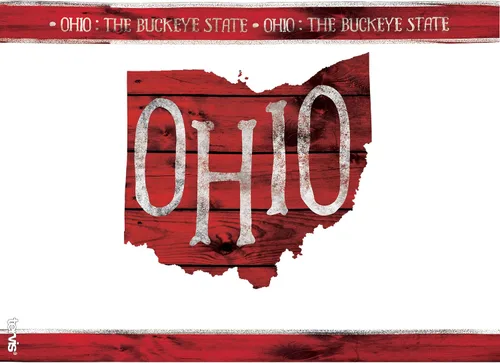 Vista 2 de Tervis Ohio Outline - Vaso aislado con envoltura y tapa roja, 24 onzas, transparente