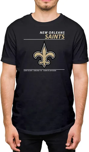 Vista 13 de Hybrid Sports NFL - Team Logo and Stats - Adult Unisex Short Sleeve Fan T-Shirt for Men and Women - Officially Licensed