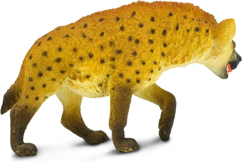 Vista 4 de Safari Ltd. Hyena Figurine - Figura realista pintada a mano de 4.25 pulgadas, juguete educativo para niños, niñas y niños a partir de 3 años