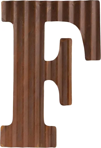 Vista 7 de COLLECTIVE HOME - Letras metálicas de 12 pulgadas para decoración de pared, letras oxidadas corrugadas, decoración rústica para colgar en la pared