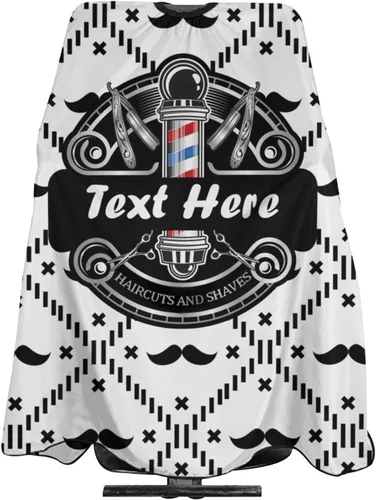Vista 23 de Capa de barbero impermeable personalizada, Capa de peluquero personalizada, Añade tu texto, Capa de salón personalizada para hombres, Capa de corte