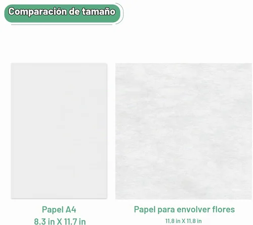 Vista 6 de M METERXITY Papel de flores de algodón coreano de 38 hojas, papel de algodón impermeable de 11.8 pulgadas para bouquets/embalaje de regalo [blanco]