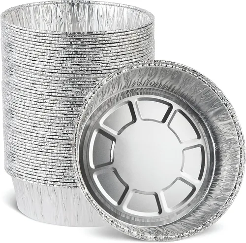 Vista 11 de PLASTICPRO Sartenes redondos de aluminio desechables de aluminio de 6.5 pulgadas, aptos para congelador y horno, para hornear, cocinar, almacenar