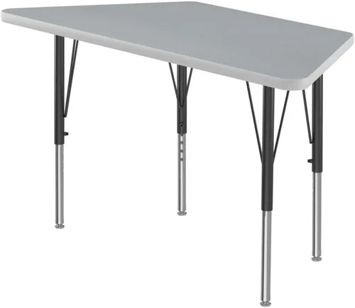 Vista 33 de Correll Mesa rectangular de actividades para el aula de 24 x 48 pulgadas, altura ajustable (19 a 29 pulgadas), parte superior de granito gris, borde