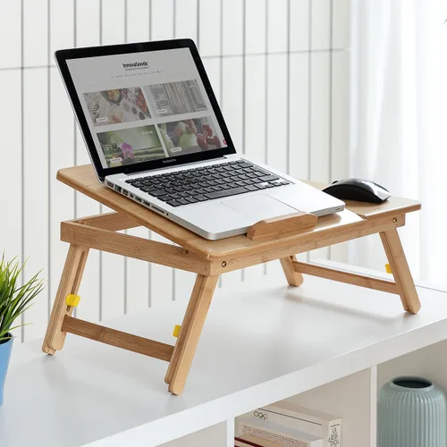 Vista 6 de Mesa Plegable Auxiliar de Bambú Lapwood InnovaGoods