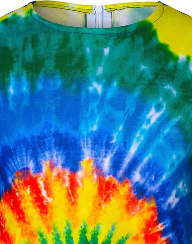 Vista 6 de Disfraz hippie para niñas, vestido colorido de los años 60 y 70, fiesta de Halloween, cosplay, 3 a 12 años