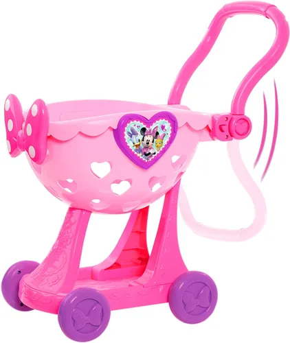 Vista 4 de Carrito de compras del salón de belleza de los ayudantes felices de Minnie, juguetes para niños oficialmente licenciados de 3 años en adelante