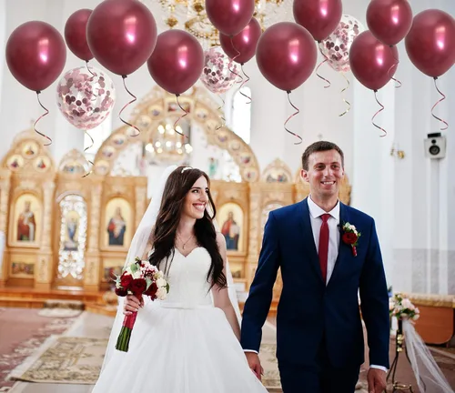 Vista 2 de Globos metálicos burdeos y globos de confeti de oro rosa para decoraciones de aniversario de boda granate (oro rosa borgoña)