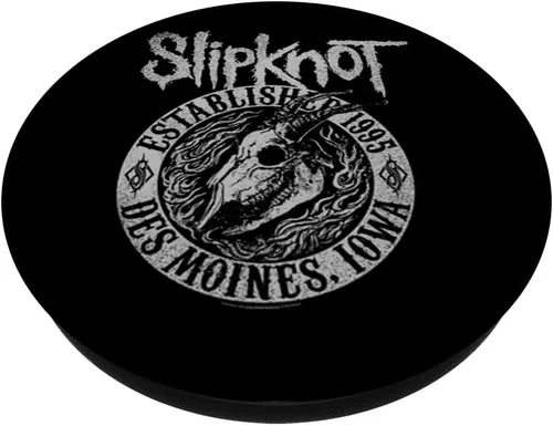 Vista 2 de PopSockets intercambiables con diseño de llamas de cabra, color negro