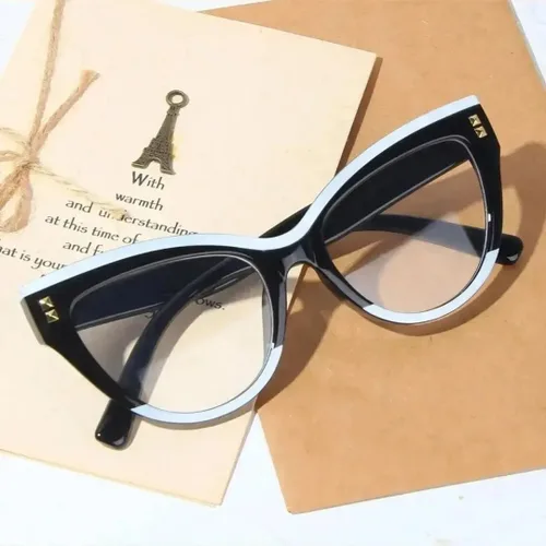 Vista 6 de KFPH Stylish Cat Eye Glasses Blue Light Glasses Frames for Women Computer Gaming Reading Glasses Anti Glare & UV