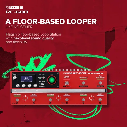 Vista 2 de BOSS RC-600 Estación de Loop Basada en Piso para Músicos de Loop Características Evolucionadas y Funciones Personalizables Calidad de Sonido
