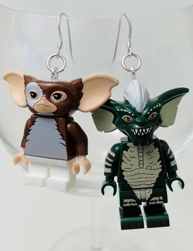 Vista 3 de compatible with The Gremlins Gizmo Stripe Earrings STERLING SILVER Hooks Gremlin Jewelry