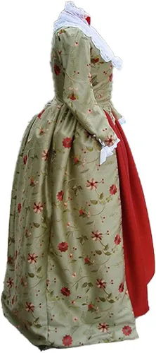 Vista 3 de Bata de los años 80 para mujer, estilo retro, estilo eduardiano