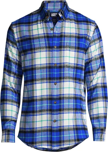 Vista 2 de Lands' End - Camisa de franela de insignia con ajuste tradicional