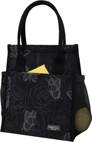 Vista 9 de Pequeña bolsa de almuerzo aislada 6.75L, bolso de bocado térmico Beige