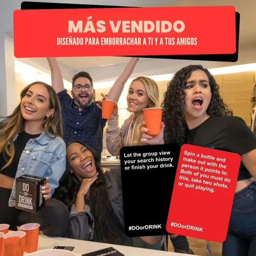 Vista 2 de Do or Drink Juegos de cartas de beber para adultos - Divertidos juegos para noche de juegos y fiestas - Regalo para cumpleaños N° 21