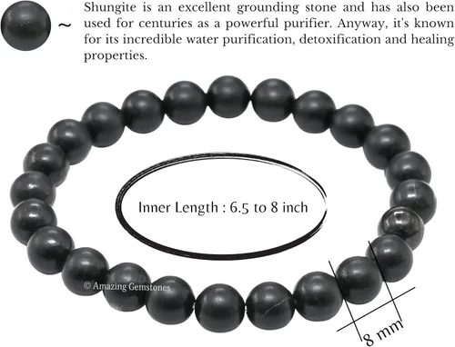 Vista 764 de Amazing Gemstone Pulsera de cristal para mujeres y hombres, pulsera de cristal curativo de protección, pulsera elástica con cuentas de piedras