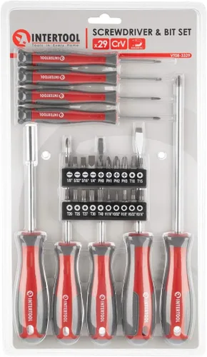 Vista 6 de INTERTOOL Juego de destornilladores y herramientas de precisión con puntas magnéticas y puntas - Phillips, cabeza plana, Torx, hexagonal - Acero