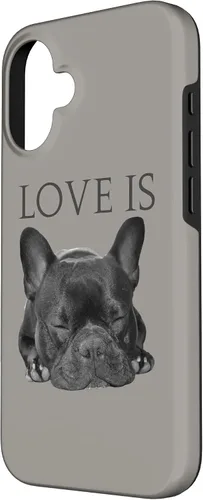 Vista 2 de Funda para iPhone 16 Bulldog Francés para teléfono Frenchie Mom Dad Dog Pet Love Case