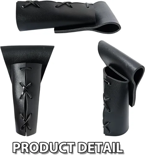 Vista 6 de Medieval Dagger Holster Sword Frog PU Leather Halloween Sword Holster Renaissance Fairs LARP Belt Sheath Accessory