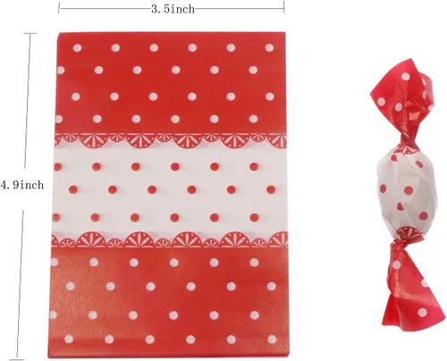 Vista 2 de Penta Angel Envolturas de caramelos, 400 unidades, papel de caramelo de cera torcida, para dulces, turrones para hornear, para boda, cumpleaños