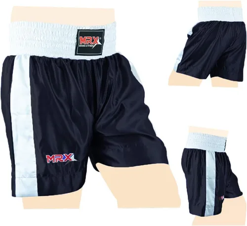 Vista 4 de Pantalones cortos de boxeo para hombre, para entrenamiento de boxeo, fitness, gimnasio, pelea, artes marciales, mauy, tailandés, kickboxing, ropa