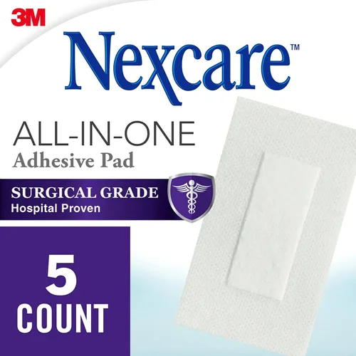 Vista 2 de Nexcare Almohadillas adhesivas todo en uno, 2.375 x 4 pulgadas, 5