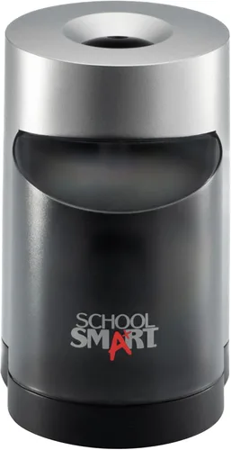 Vista 7 de School Smart sacapuntas vertical para lápices, 6 x 4 pulgadas, eléctrico, Negro/Plateado