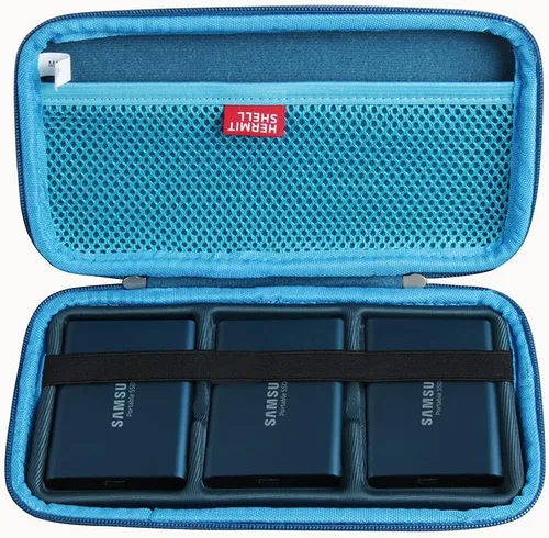 Vista 7 de Hermitshell Funda rígida de viaje para Samsung T7 / T7 Touch SSD portátil de 1 TB 2 TB 500 GB USB 3.2 unidad externa de estado sólido