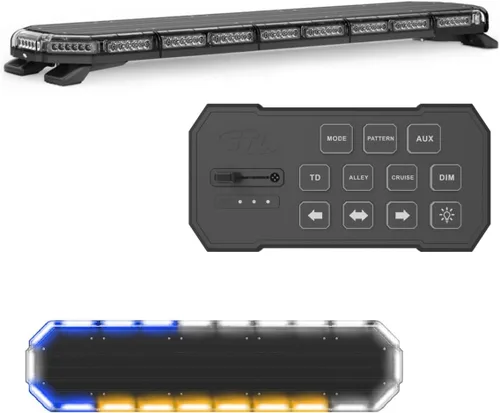 Vista 30 de SpeedTech Lights K-Force Elite 47 Barra de luz LED de tamaño completo – 132 LEDs, 396W Luz de advertencia de emergencia de montaje en techo
