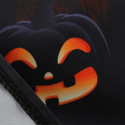 Vista 5 de Vestido de Halloween para mujer estampado de moda manga larga cuello cuadrado casual dobladillo 2022