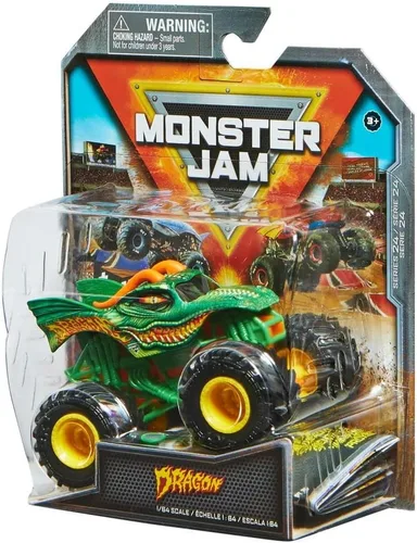 Vista 5 de Monster Jam Camión a escala 1:64 Dragón Serie 24