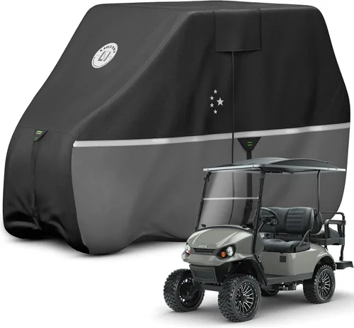 Vista 9 de Cubierta impermeable para carrito de golf, tela de grado marino resistente, ajuste universal para la mayoría de marcas 2/2+2/4+2 pasajeros Yamaha