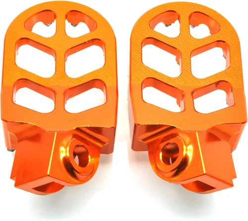 Vista 6 de MZS Estriberas para Moto de Cross, 2001-2018 Estribo de Motocicleta Adventure MX Pedal CNC Naranja Compatible con Modelos 65 85 125 150 200 250 300
