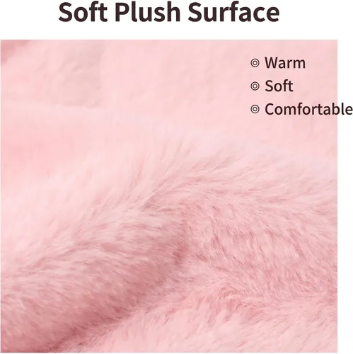 Vista 4 de Cama pequeña para perros de 18 pulgadas para perros extra pequeños, cama rectangular suave para cachorros con superficie de felpa, cama lavable