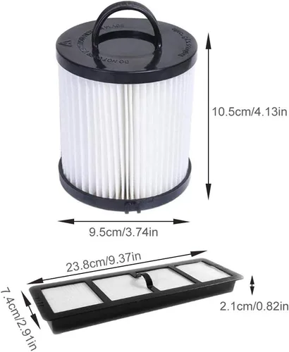 Vista 2 de SaferCCTV Filtro de escape EF6 HEPA de repuesto y filtro de taza de polvo al vacío DCF-21 reemplaza la pieza # 67821, 68931, 68931A, EF91 compatible