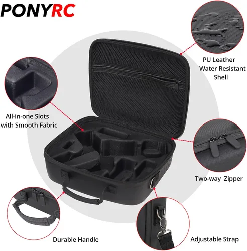 Vista 4 de RS 3 Mini funda, bolsa de hombro de almacenamiento impermeable, funda de transporte de viaje para DJI RS 3 Mini/Creator Combo, cardán de 3 ejes