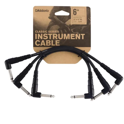 Vista 6 de Cable para guitarra D'Addario - Cable de parche de guitarra - Cable de instrumento - Accesorios para guitarra - Cable de ángulo recto de 1/4 pulgada