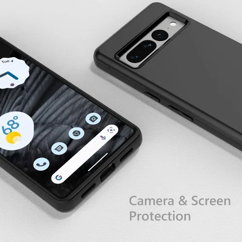 Vista 6 de Funda tipo cartera para Google Pixel 7 Pro, funda de doble capa con ranura para tarjeta y soporte para Google Pixel 7 Pro - Negro
