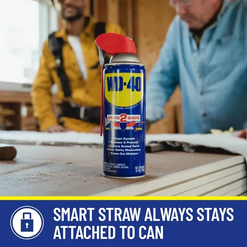 Vista 3 de WD-40 Fórmula original, producto multiusos con aerosoles inteligentes de paja de 2 maneras, 12 onzas [paquete de 6]