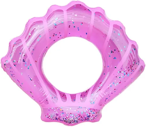Vista 3 de ZaH Anillos de natación de concha para niños y adultos, anillo de natación inflable, balsa, tubo de natación de agua, decoración de fiesta de verano