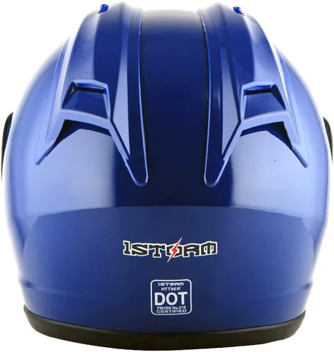 Vista 5 de 1Storm Nuevo Casco de Motocicleta de Cara Completa JH901 Negro Mate + Un Escudo Transparente Adicional: JH901