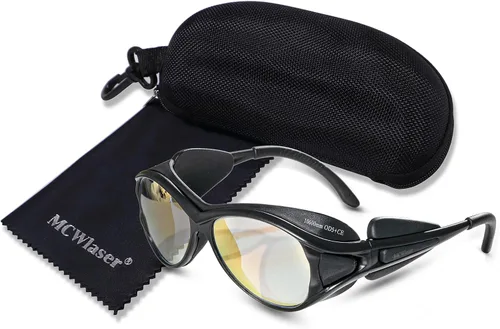 Vista 9 de MCWlaser Gafas de seguridad láser de CO2 10600nm Gafas de seguridad OD5+Profesional de protección láser tipo reflectante