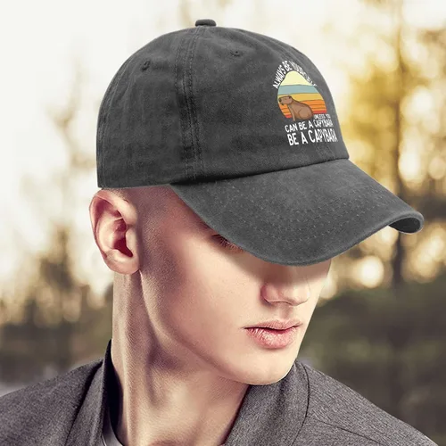 Vista 4 de devor Gorra de béisbol Respect The Capybaras Funny Capibaras Capibaras, gorras gráficas para hombre