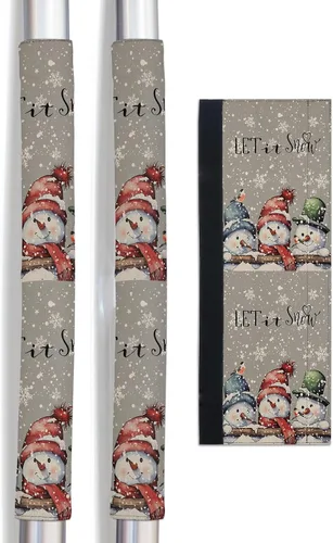 Vista 10 de Juego de 2 fundas navideñas para manijas de puerta de refrigerador, lavavajillas, microondas, horno, nevera, estufa, electrodomésticos, accesorios