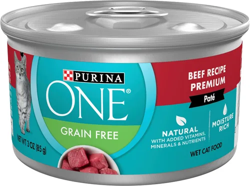 Vista 13 de Purina ONE Natural, alimento húmedo para gatos sin granos, paté, receta de pollo - (Paquete de 24) latas de 3 onzas con apertura fácil