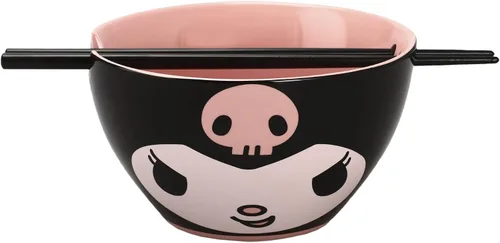 Vista 7 de Bioworld Naruto Uzumaki Comiendo Fideos 20 oz Ramen Bowl Con Palillos