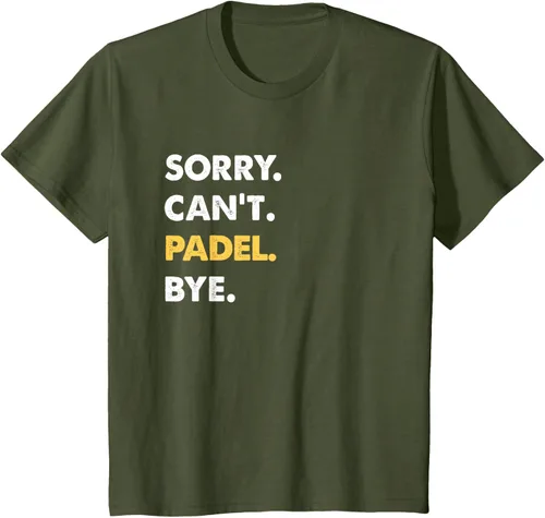 Vista 13 de Sorry Can't Padel Bye Funny Camiseta de Padel, Negro
