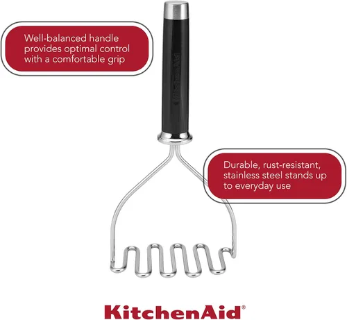 Vista 3 de KitchenAid Gourmet - Triturador de alambre de acero inoxidable, 10.24 pulgadas, negro y KE112OHOBA KitchenAid Classic Euro Peeler, talla única