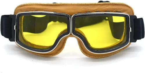 Vista 11 de Gafas de Motocicleta Vintage Antiarañazos Gafas de Scooter Esquí para Hombres Mujeres Adultos